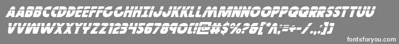 Governorlaserital Font – White Fonts on Gray Background