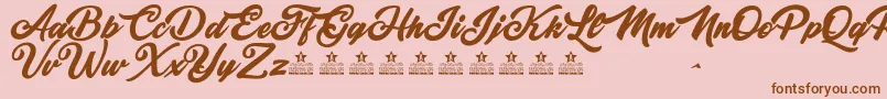 MajesticPersonalUse Font – Brown Fonts on Pink Background