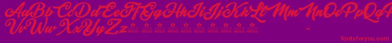 MajesticPersonalUse Font – Red Fonts on Purple Background