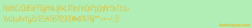 ElgethyEstBoldCondensed Font – Orange Fonts on Green Background