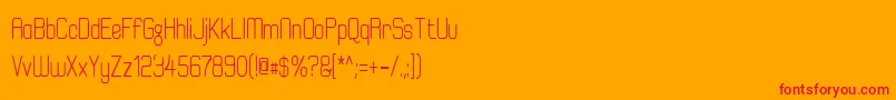 ElgethyEstBoldCondensed Font – Red Fonts on Orange Background