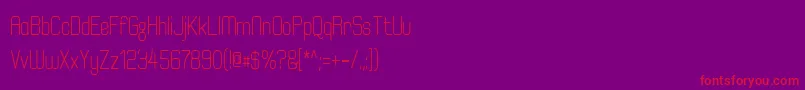 ElgethyEstBoldCondensed-fontti – punaiset fontit violetilla taustalla