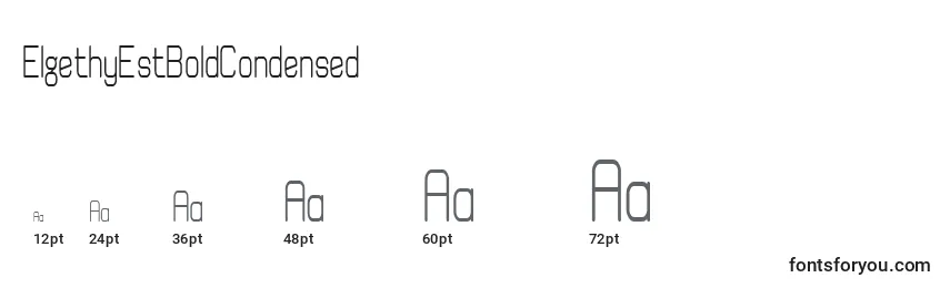 ElgethyEstBoldCondensed Font Sizes