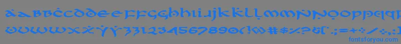 FirstOrderExpanded Font – Blue Fonts on Gray Background