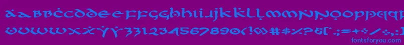 FirstOrderExpanded Font – Blue Fonts on Purple Background