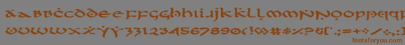 FirstOrderExpanded Font – Brown Fonts on Gray Background