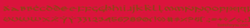 FirstOrderExpanded Font – Brown Fonts on Red Background