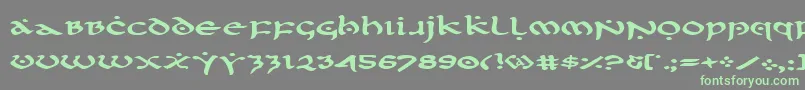 FirstOrderExpanded Font – Green Fonts on Gray Background
