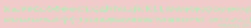 FirstOrderExpanded Font – Green Fonts on Pink Background