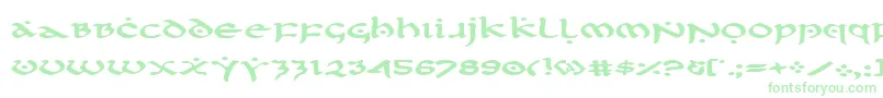 FirstOrderExpanded Font – Green Fonts on White Background