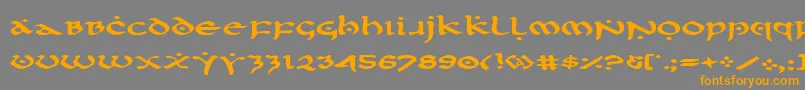 FirstOrderExpanded Font – Orange Fonts on Gray Background