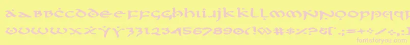 FirstOrderExpanded Font – Pink Fonts on Yellow Background