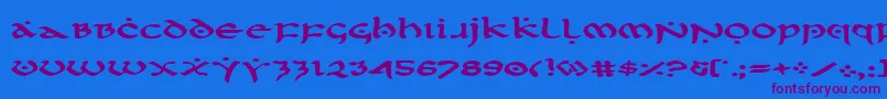 FirstOrderExpanded Font – Purple Fonts on Blue Background