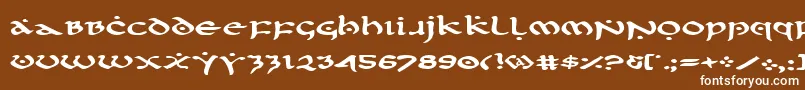 フォントFirstOrderExpanded – 茶色の背景に白い文字