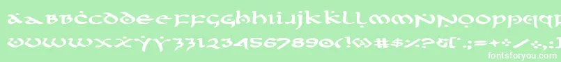 FirstOrderExpanded Font – White Fonts on Green Background