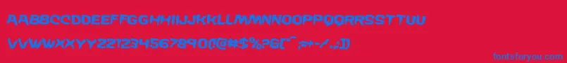 Wickermanrotate2 Font – Blue Fonts on Red Background