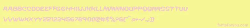 Wickermanrotate2 Font – Pink Fonts on Yellow Background