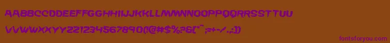 Wickermanrotate2 Font – Purple Fonts on Brown Background