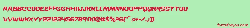 Wickermanrotate2 Font – Red Fonts on Green Background