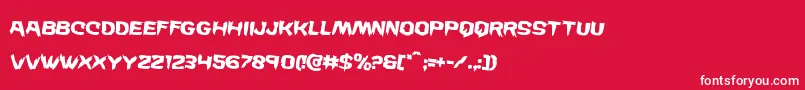 Wickermanrotate2 Font – White Fonts on Red Background