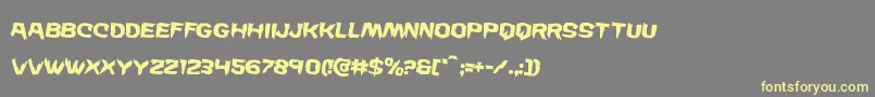 Wickermanrotate2 Font – Yellow Fonts on Gray Background