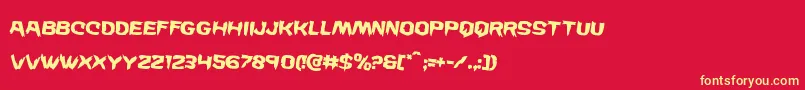 Wickermanrotate2 Font – Yellow Fonts on Red Background