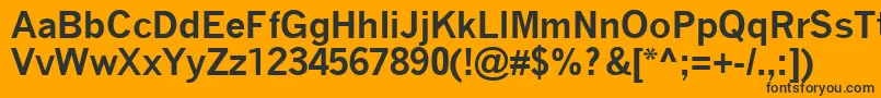 QuicktypeIiBold Font – Black Fonts on Orange Background