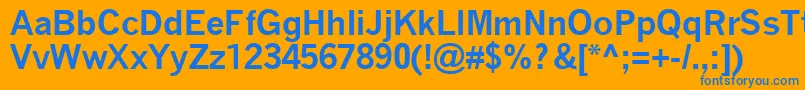 QuicktypeIiBold Font – Blue Fonts on Orange Background