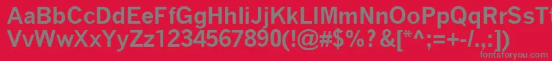 QuicktypeIiBold Font – Gray Fonts on Red Background