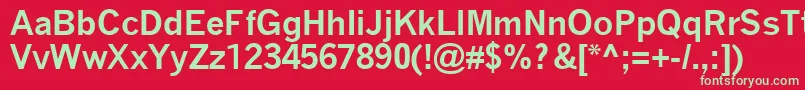 QuicktypeIiBold Font – Green Fonts on Red Background