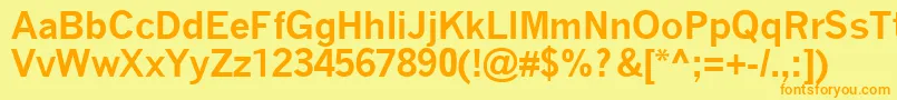 QuicktypeIiBold Font – Orange Fonts on Yellow Background