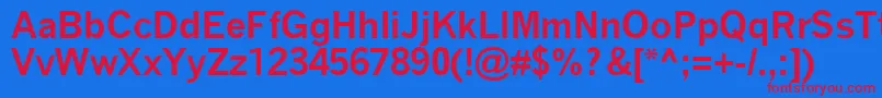 QuicktypeIiBold Font – Red Fonts on Blue Background