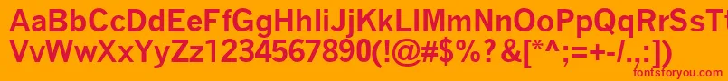 QuicktypeIiBold Font – Red Fonts on Orange Background