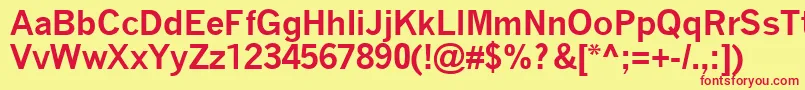 QuicktypeIiBold Font – Red Fonts on Yellow Background