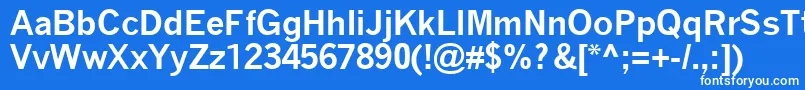 フォントQuicktypeIiBold – 青い背景に白い文字