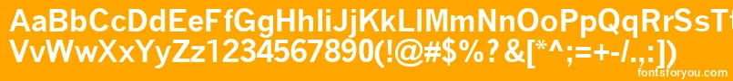 フォントQuicktypeIiBold – オレンジの背景に白い文字