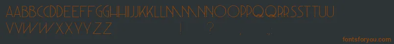Шрифт DeconeueLight – коричневые шрифты на чёрном фоне