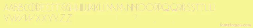 DeconeueLight Font – Pink Fonts on Yellow Background