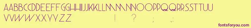 DeconeueLight Font – Purple Fonts on Yellow Background