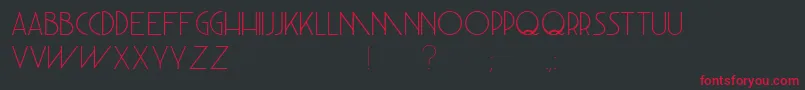 DeconeueLight Font – Red Fonts on Black Background