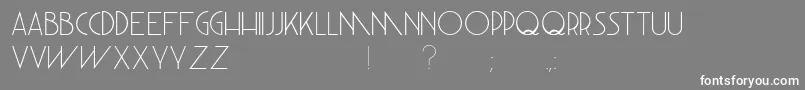 DeconeueLight-Schriftart – Weiße Schriften auf grauem Hintergrund