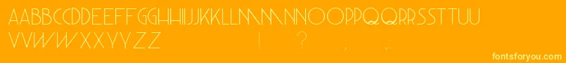 DeconeueLight Font – Yellow Fonts on Orange Background