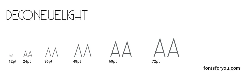 DeconeueLight Font Sizes