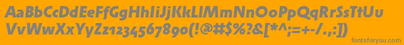 SolperamediumosfBolditalic Font – Gray Fonts on Orange Background