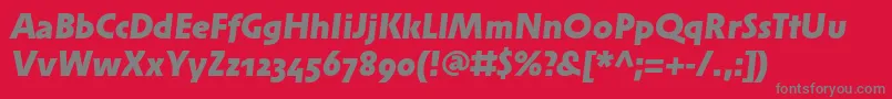 SolperamediumosfBolditalic Font – Gray Fonts on Red Background