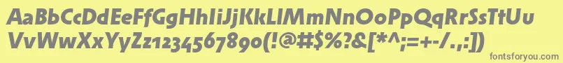 SolperamediumosfBolditalic Font – Gray Fonts on Yellow Background