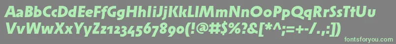 Шрифт SolperamediumosfBolditalic – зелёные шрифты на сером фоне