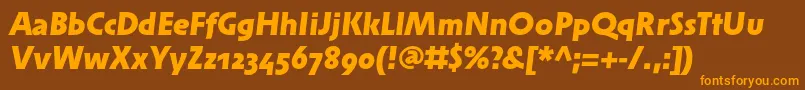 SolperamediumosfBolditalic Font – Orange Fonts on Brown Background