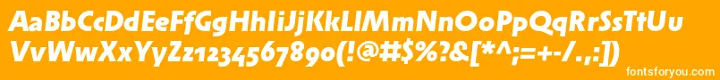 SolperamediumosfBolditalic Font – White Fonts on Orange Background