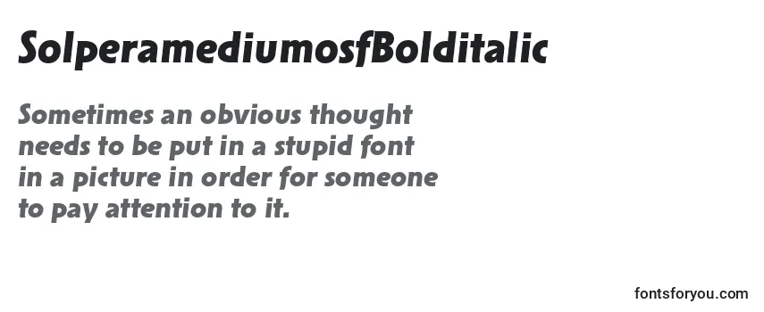 SolperamediumosfBolditalic Font